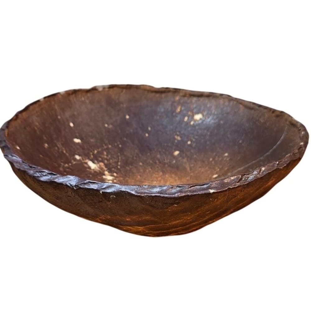 Cement Bowl Handcrafted Art Rustic Farmhouse Fruit Pot Planter Round